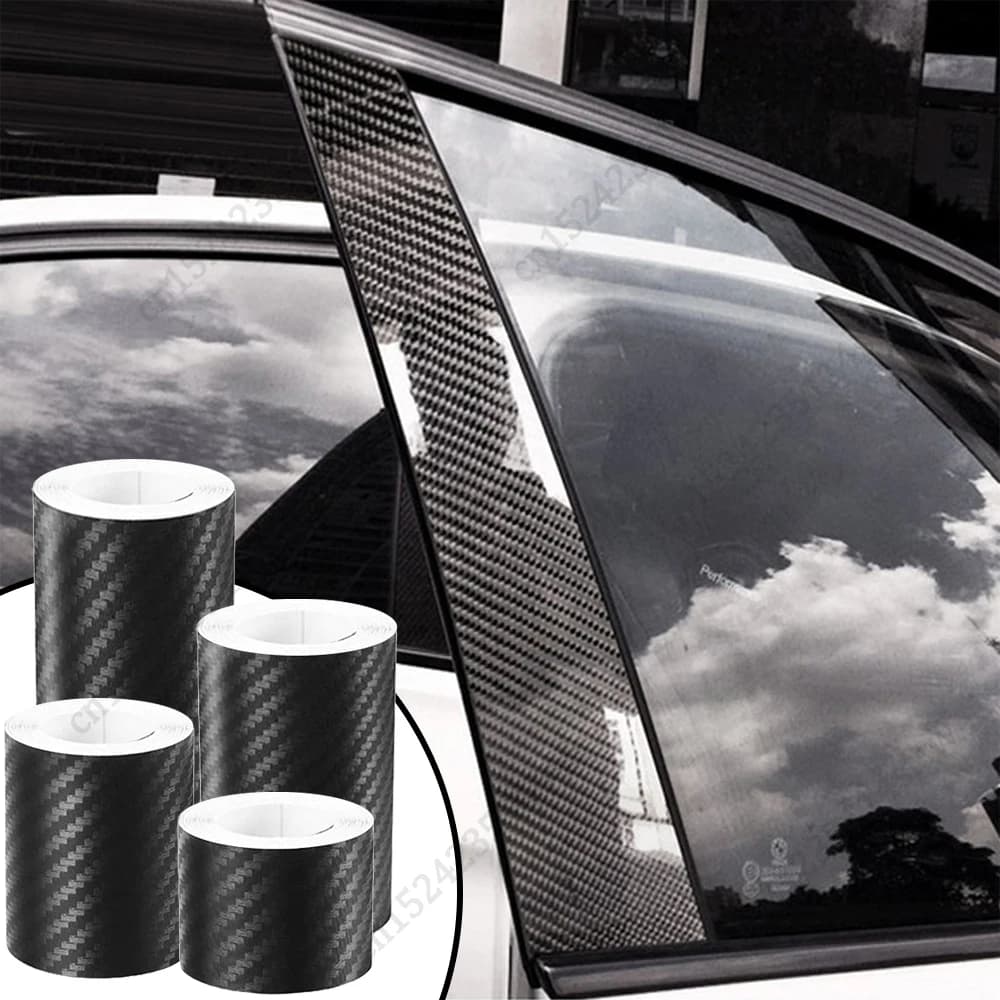 3D Carbon Fiber Matte Car Sticker DIY Paste Protector Strip Car Threshold Door Edge Anti Scratch Tape Waterproof Protection Film