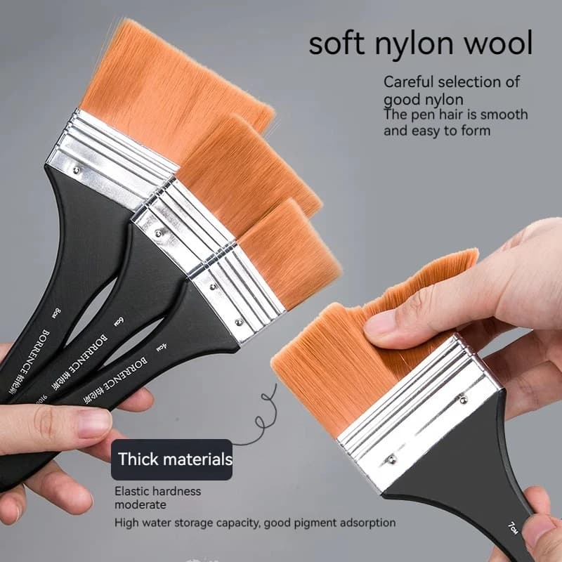 Watercolor Oil Art Paint Brush 7 Styles Memory Nylon Hair Painting Brushes Set Wood Handles Acrylic Paints Drawing Brush Tools