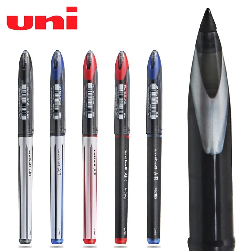 Japan Uni ball AIR Straight Liquid Gel Pens Stationery 0.5mm/0.7mm Ink Control Signature Canetas for School Office Supplies