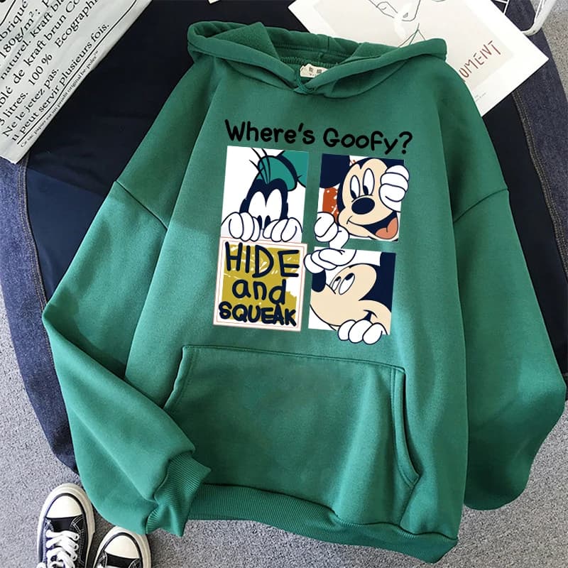 2024 Minnie Disney Hoodie Crop Top Mickey Mouse Women Hoodies Sweatshirt Kids Boys Girls Harajuku Streetwear Clothes