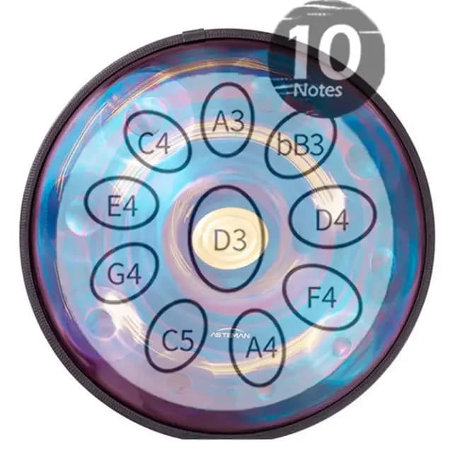 Newest Design Meteor Handpan 432 Hz 10 Notes Handpan Drum 5 Times Nitriding D Minor Handpan Hand Pan