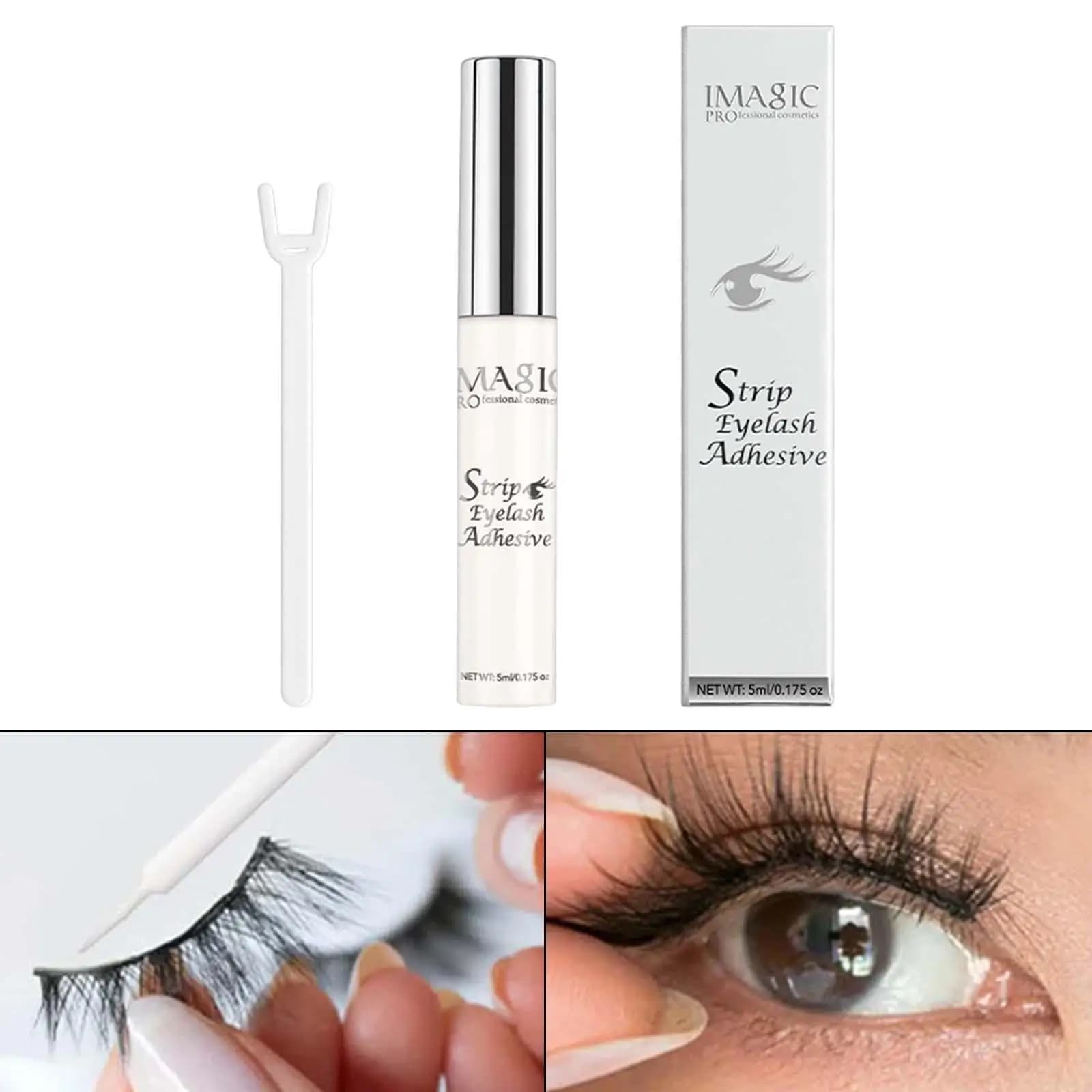 False Glue, Eyelid Glue with Y Sweatproof Create Creative Makeup Invisible Natural Professional Waterproof for