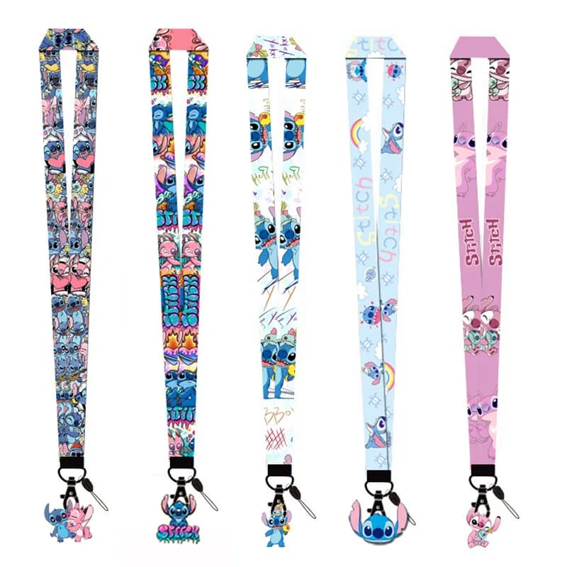 Stitch Cute Lanyard For Keys ID Card Cover Badge Holder Business Phone Key Lanyard Neck Straps Keychain Accessories