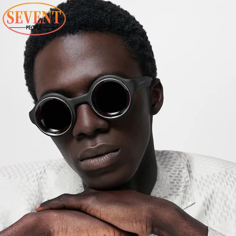 New Fashion Round Sunglasses Men Women 2025 Luxury Brand Designer Popular Punk Sun Glasses For Male Vintage Retro Shades Eyewear