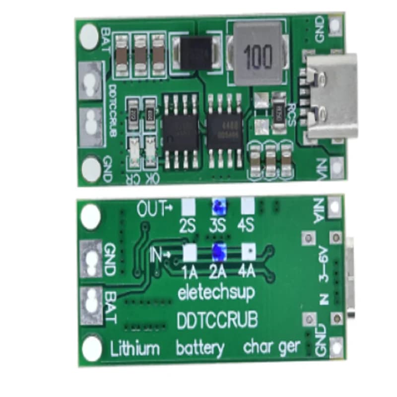 Multi-Cell 2S 3S 4S Type-C To 8.4V 12.6V 16.8V Step-Up Boost LiPo Polymer Li-Ion Charger 7.4V 11.1V 14.8V 18650 Lithium Battery