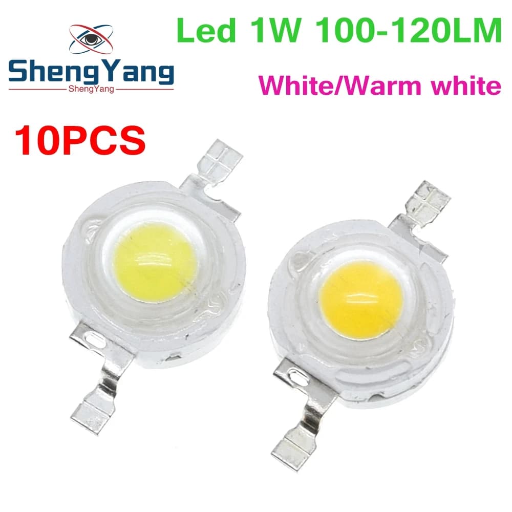 10PCS/LOT TZT led 1W 100-120LM LED Bulb IC SMD Lamp Light Daylight white/warm white High Power 1W LED Lamp bead
