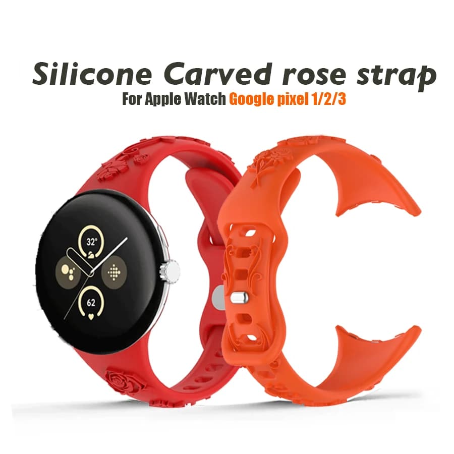 Soft Silicone Sport Strap for Google Pixel Watch 1 2 Watchband Full Cover Wirstband For Google Pixel Watch 3 41mm Bracelet