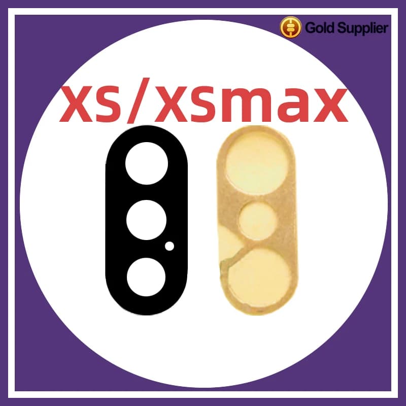 Rear Back Camera Glass Lens For iphone XS XS max Camera Glass Lens Glass + Sticker Replacement Repair