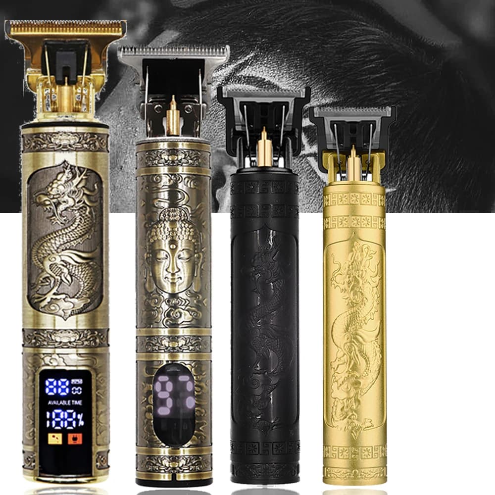 OHS T9 Vintage Electric Hair Clipper for Men - Rechargeable Cordless Barber Trimmer, Beard Razor, Hair Cutting Machine