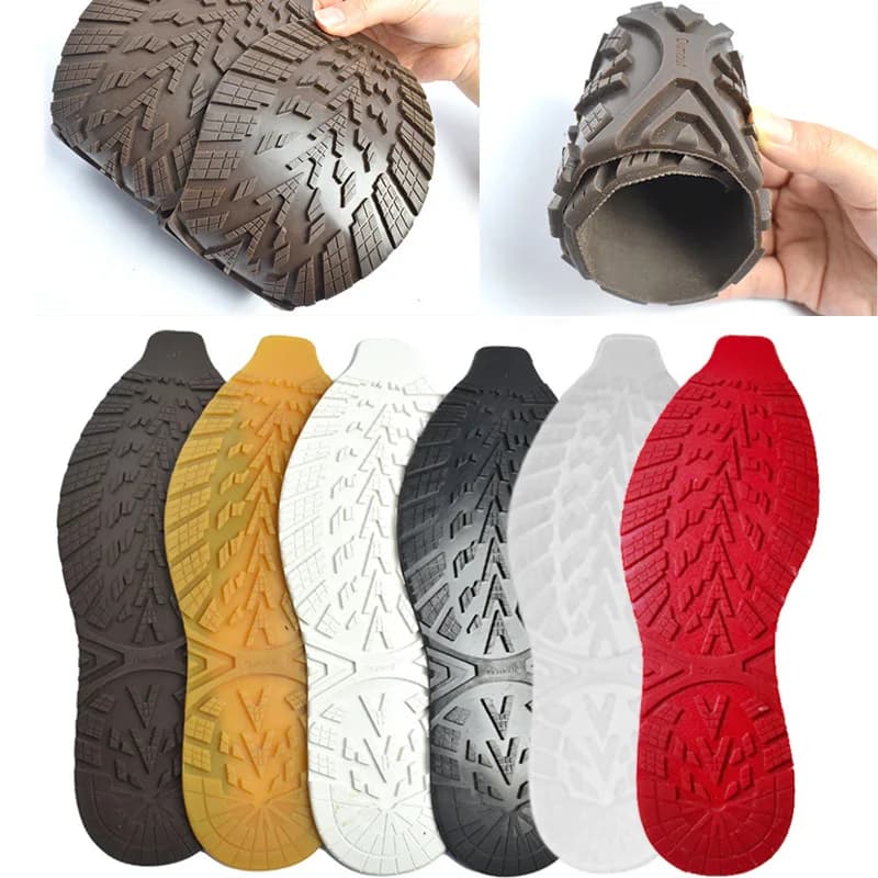 1 Pair Cuttable Rubber Sole Stickers Non-Slip Shoe Soles Wear Resistant Shoes Soles Pads Replaceable Sneakers Outsole Protector