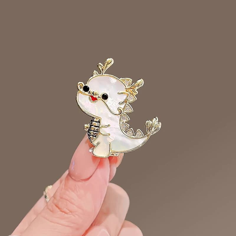 Cute Dragon Brooch Delicate Enamel Flying Dragon Brooches For Women Party Casual Brooch Pin Gifts Clothing Accessories