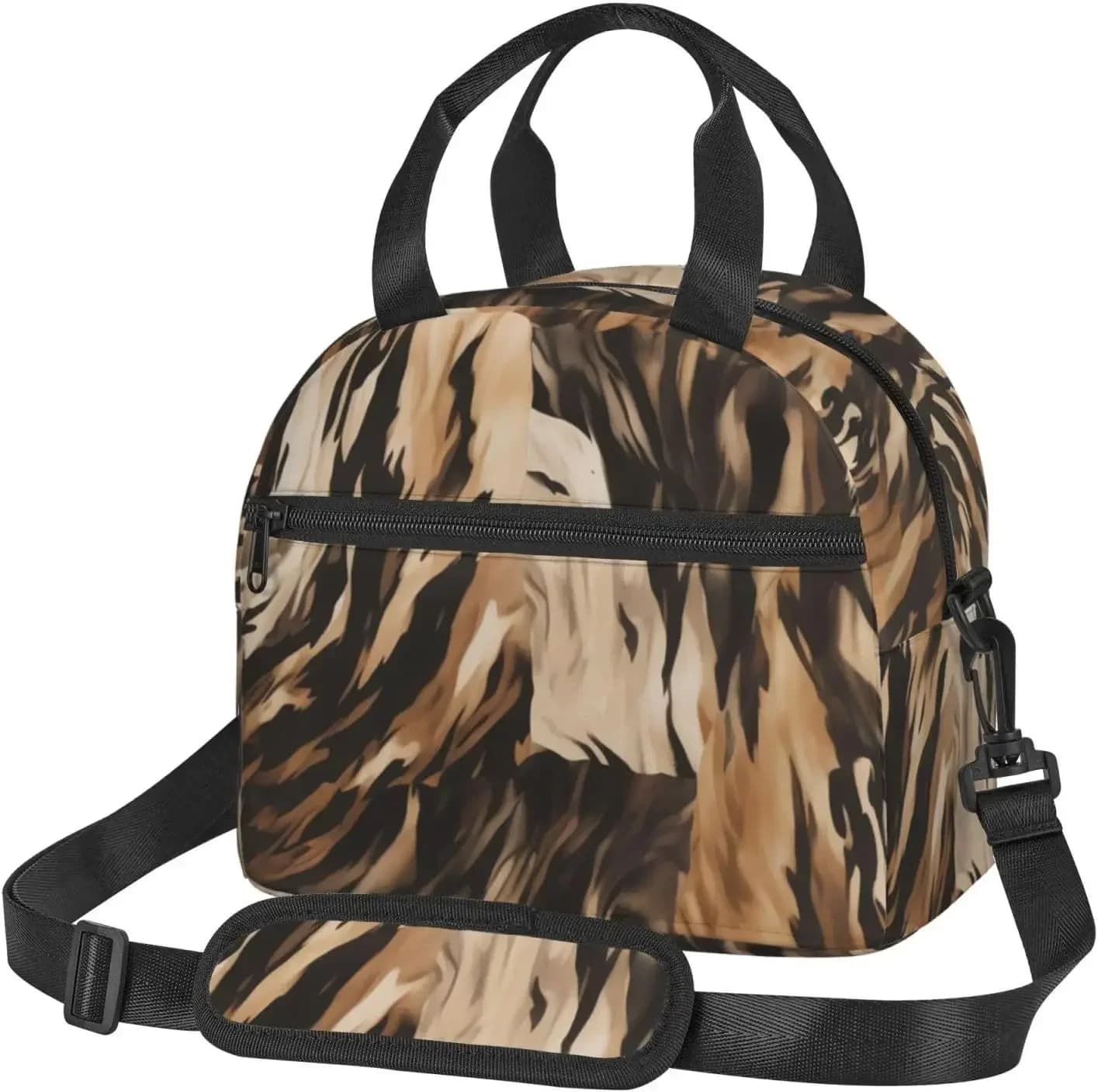 Leopard Print For Women Men Lunch Bag Reusable Insulated Cooler box Portable Tote Large Capacity