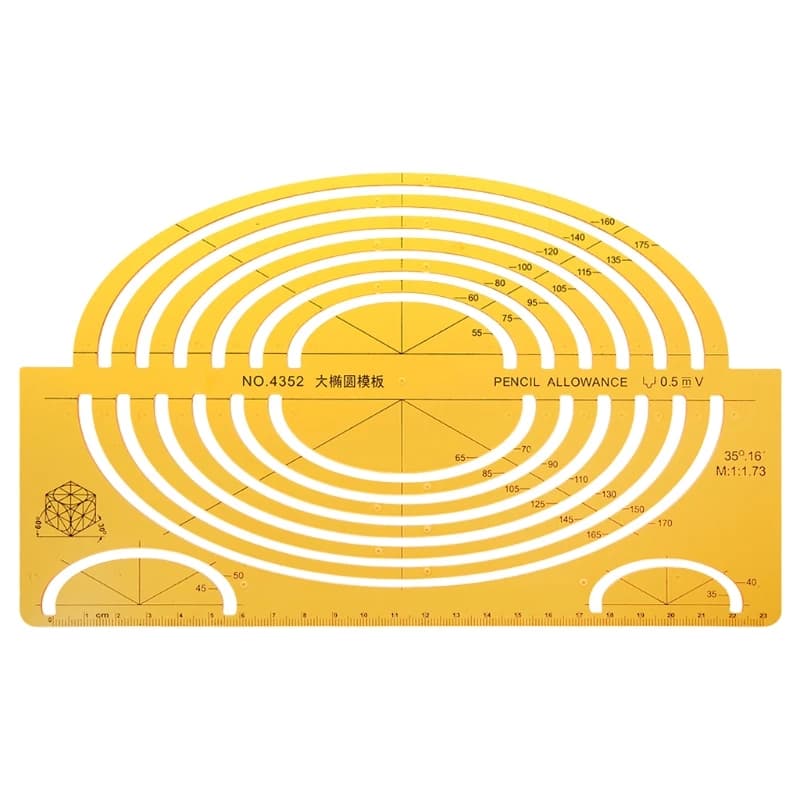 K Resin Flow Chart Symbol Drafting Template Ruler Stencil Measuring Tool Student