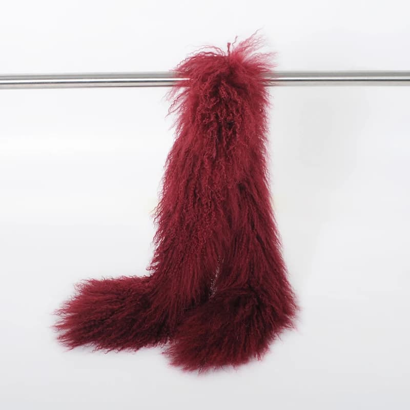 CX-S-02D Women Wholesale Mongolian Lamb Real Fur Scarf ~Drop Shipping