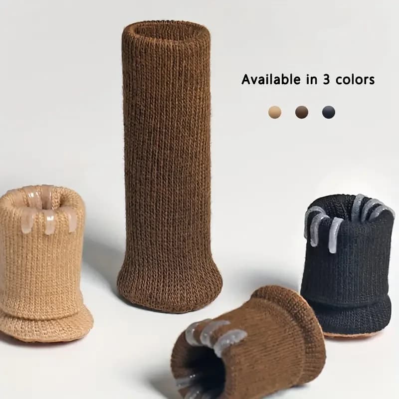 24pcs, Chair Leg Socks, Knitted Furniture Leg Socks, Upgrade Floor Protector, Mute, Wear Resistant Table