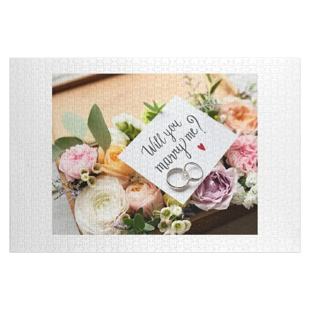 Will You Marry Me? Jigsaw Puzzle Wooden Decor Paintings Wooden Jigsaws For Adults Puzzle