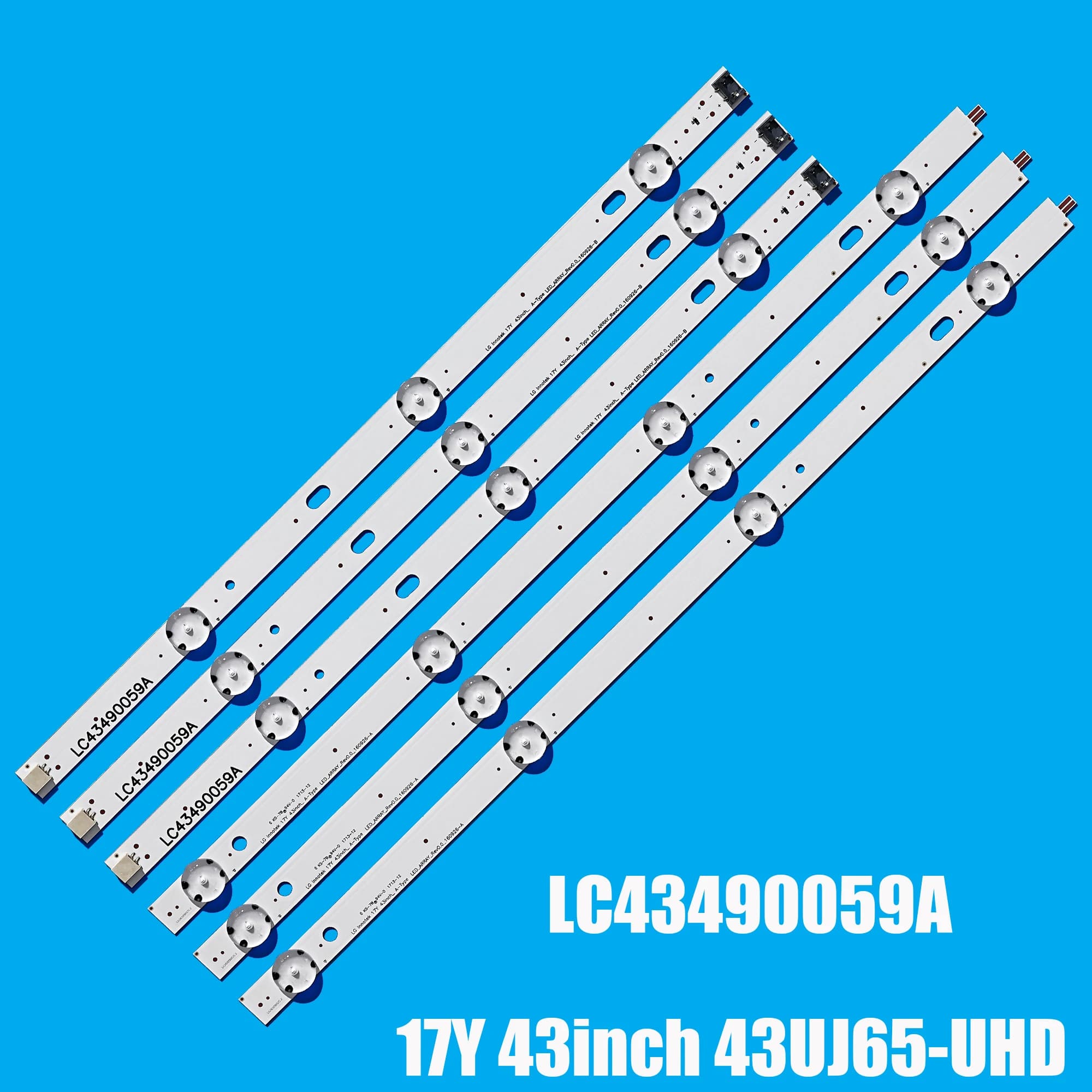 LED Backlight strip for 43UJ635V 43UK6300PLB 43UJ651V 43UJ634V 43UJ630V 43UJ561V 43UJ655V LC43490059A LC43490058A