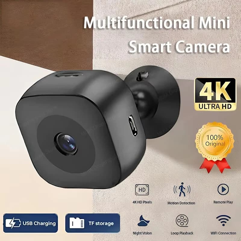 New 4K Mini Security Camera Full Color Night Vision High Definition WiFi Monitor Motion Detect Surveillance Waterproof 2025