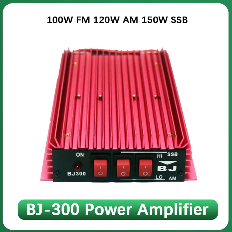 Baojie BJ-300 Plus Power Amplifier 100W FM 120W AM 150W SSB 3-30MHZ Mini-size and High Power CB Radios 12-14V BJ-300 Amplifiers