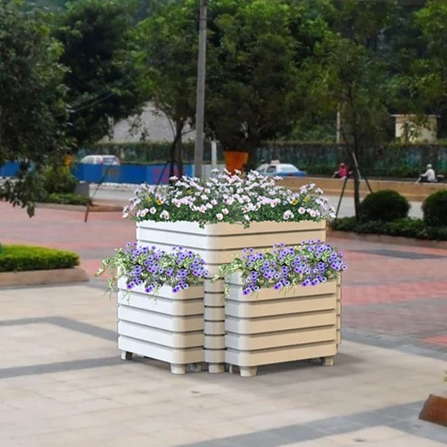 Garden bed PVC modular vertical street flower box garden bed for vegetables and plants