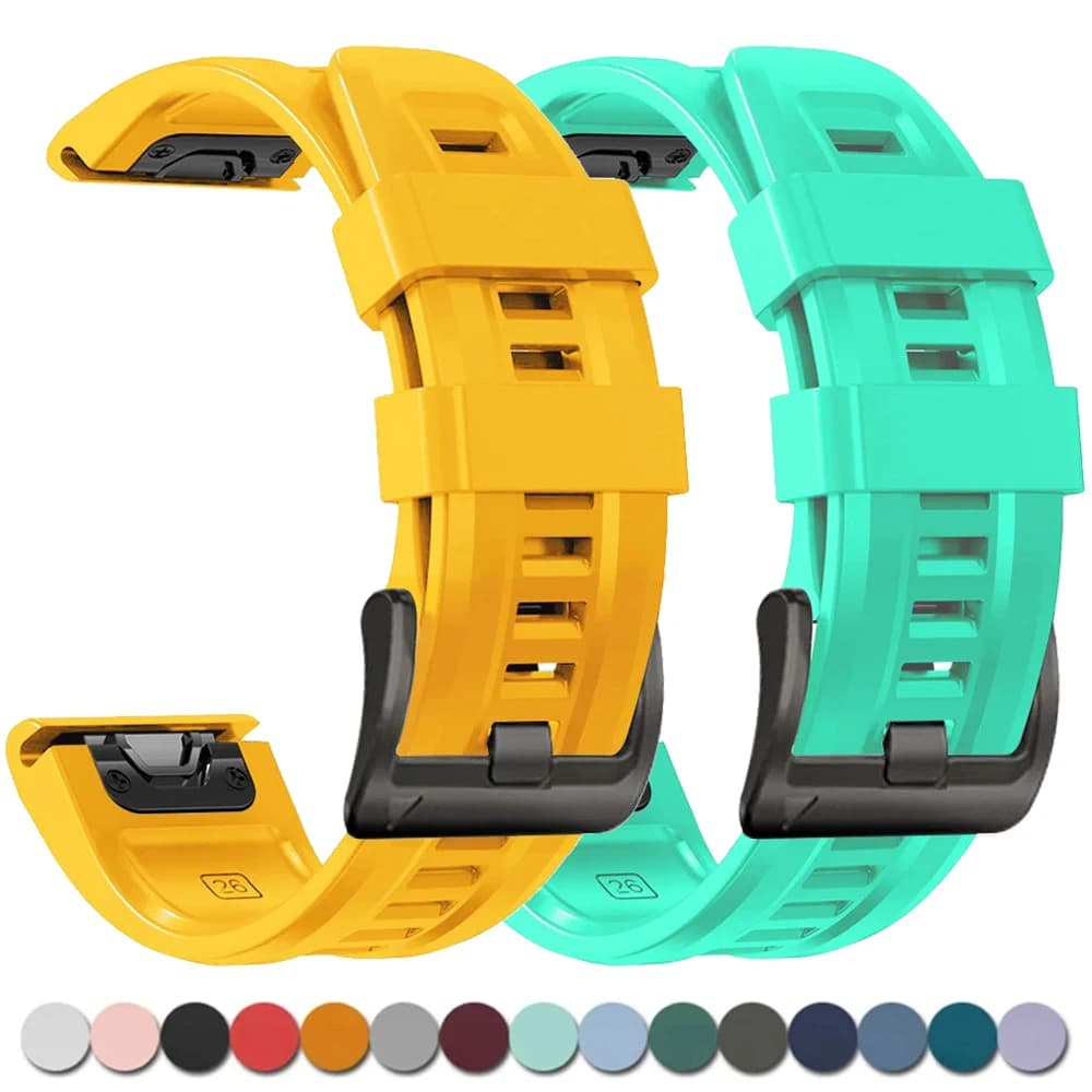 QuickFit 22mm 26mm Strap for Garmin Fenix 7 7X 5Plus 6XPro Enduro 2 Band for Garmin Epix Gen 2 Forerunner 965 Silicone Bracelet