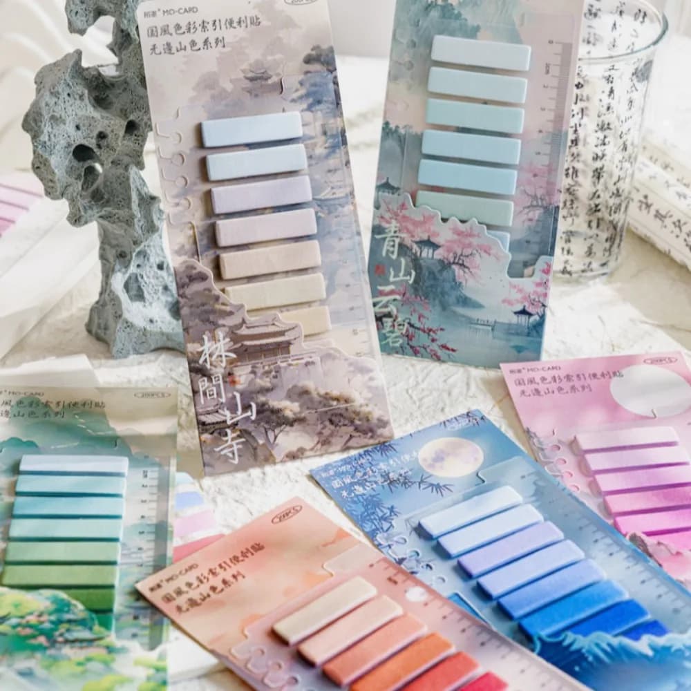 200PCS Sticky Notes Offices Accessories Morandi Color Index Posted It Stickers Stationery Journaling Supplies Writable