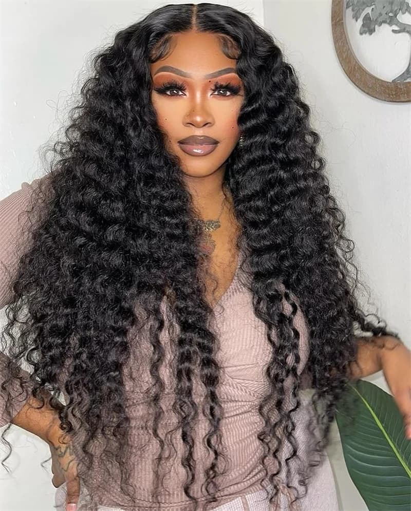 Kinky Curly 13x6 Lace Front Wigs Jerry Curly 100% Human Hair Wigs Transparent Lace 4x4 Closure Wigs For Women Brazilian On Sale