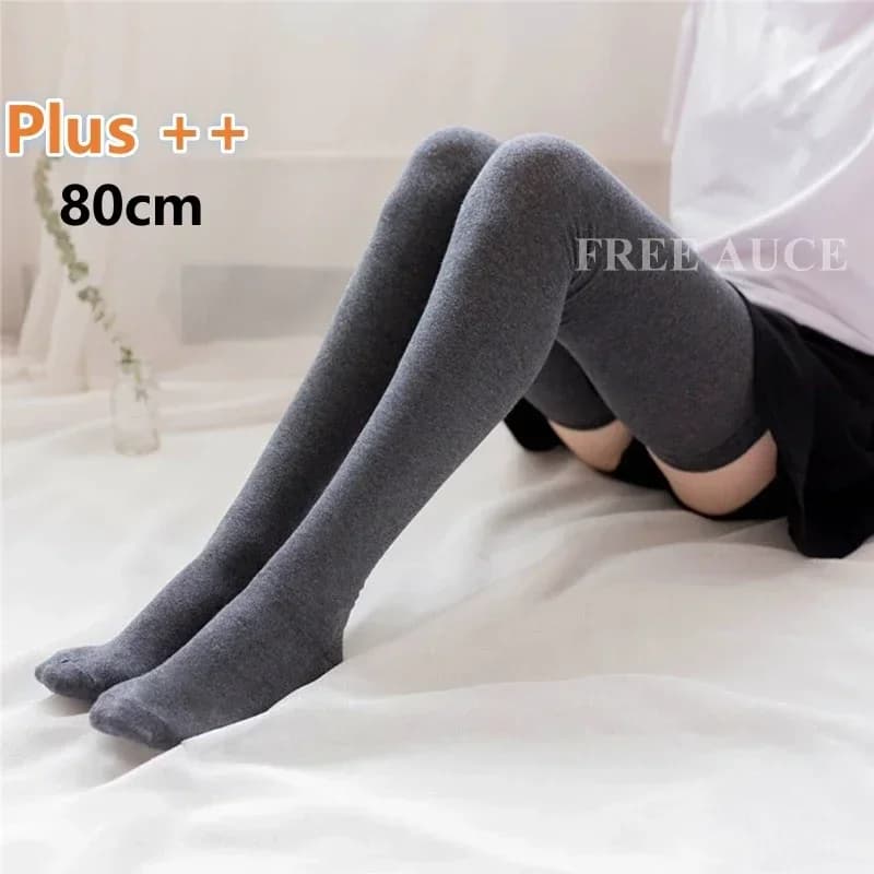 Women Plus Long Socks Tall Woman Thigh High Stockings Knee High Sock