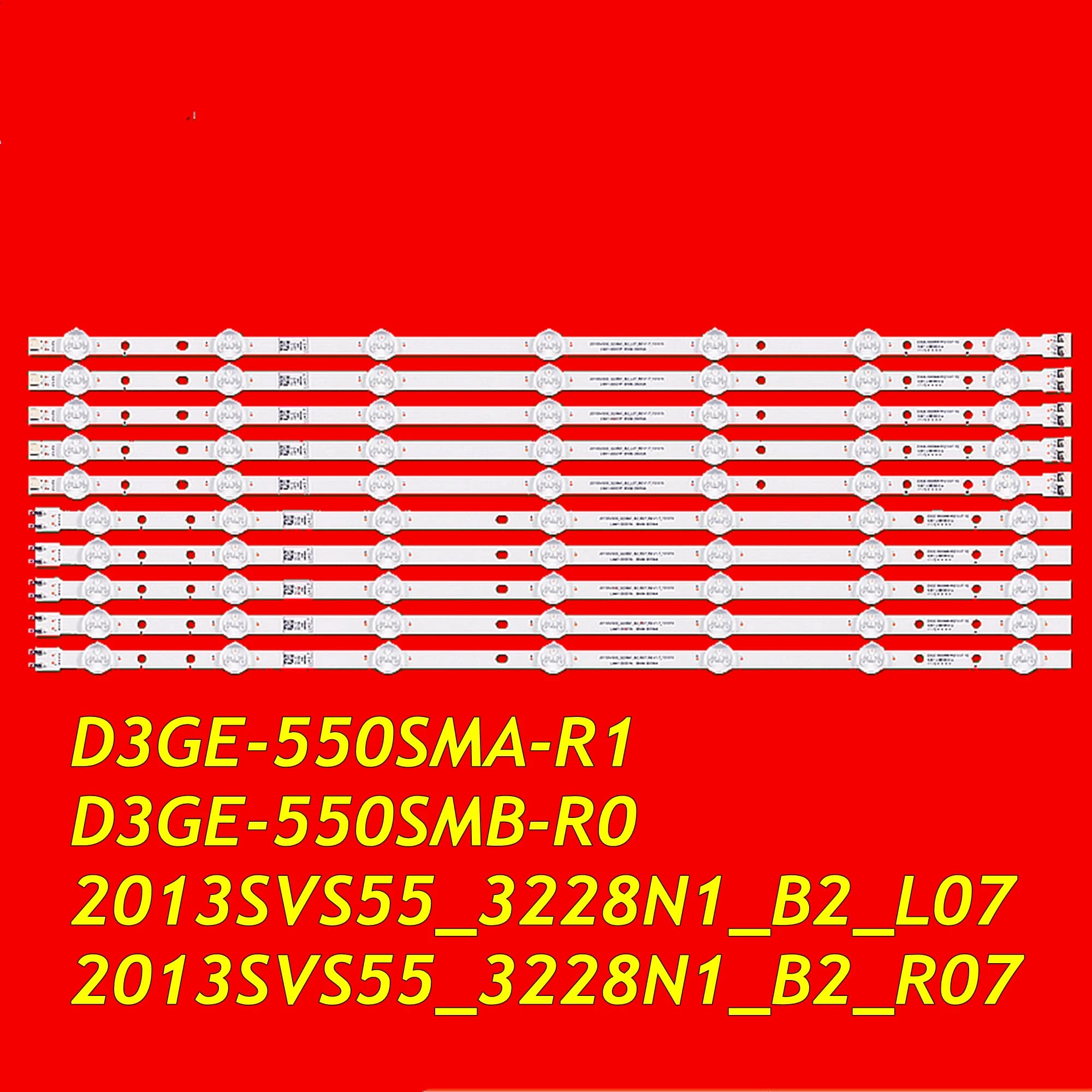 LED Backlight Strip for UE55H6203AK UE55H6203AW UE55H6204AK UE55H6273AS UN55FH6030F CY-DF550CSLV1V D3GE-550SMA-R1 D3GE-550SMB-R0