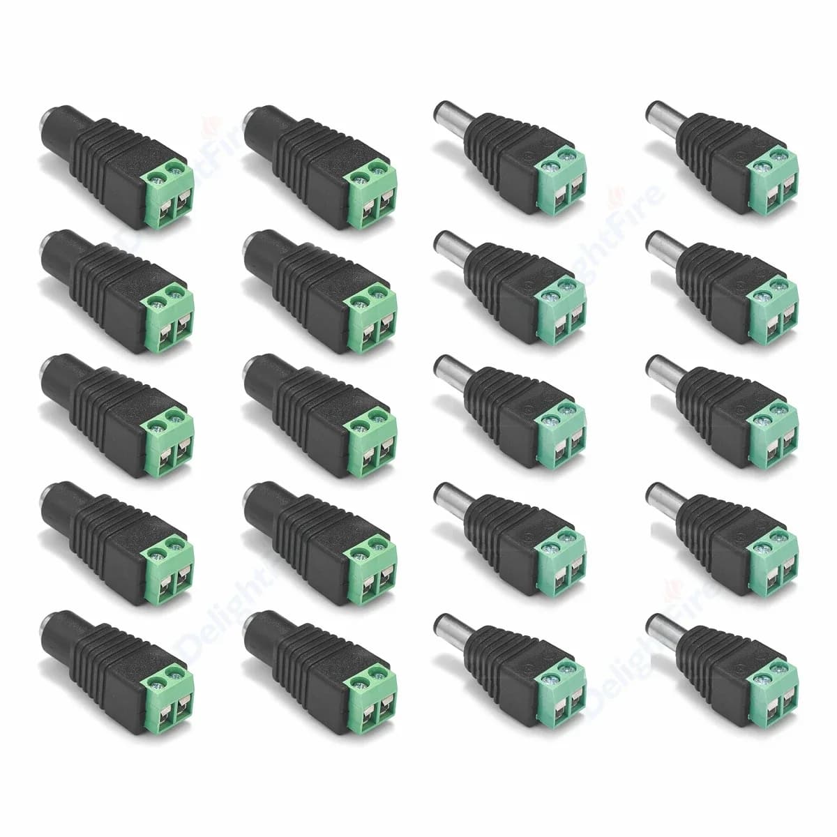 12V DC Connector Barrel Jack Adapter Female Male 5.5 2.1mm DC Power Connectors For LED Strip Light CCTV Camera Power Adapter