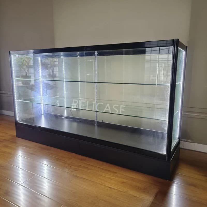 custom,6 Feet Glass Display Cabinet Full Vitrine Show Cases Retail Store Display Showcases for Smoke Shops Accessories