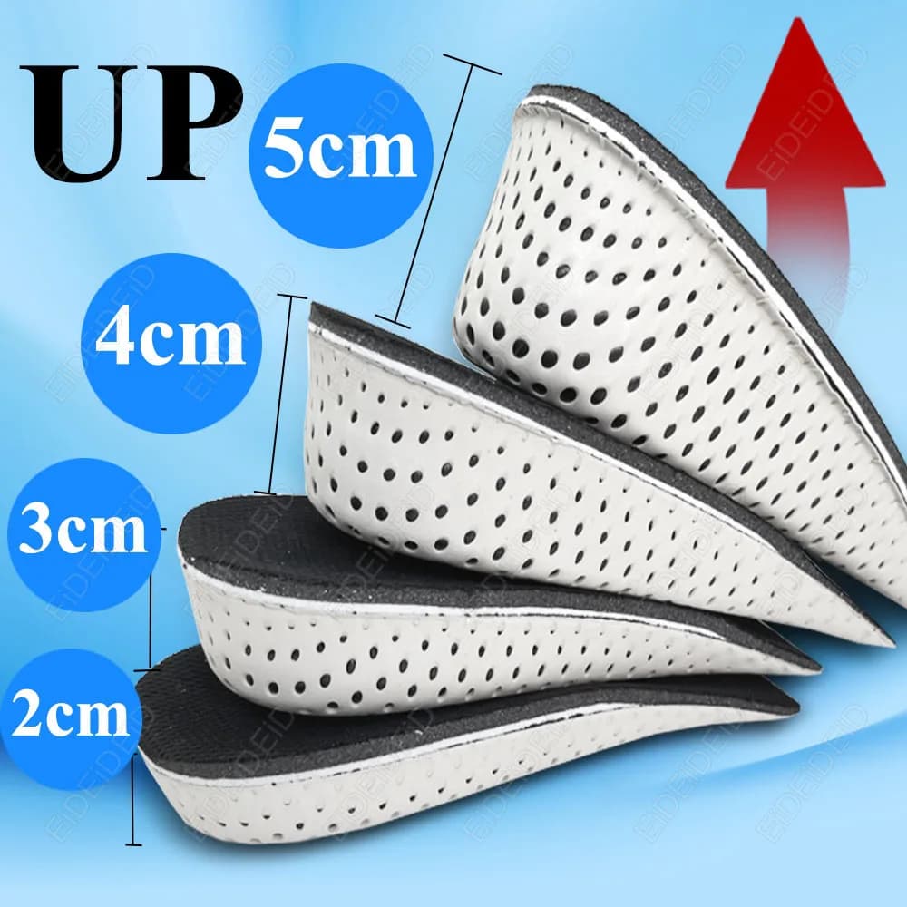 Memory Foam Invisible Height Increase Insole EVA Heel Lifting Inserts 2/3/4/5CM Shoe Lifts Shoe Pads Elevator Insoles for Unisex