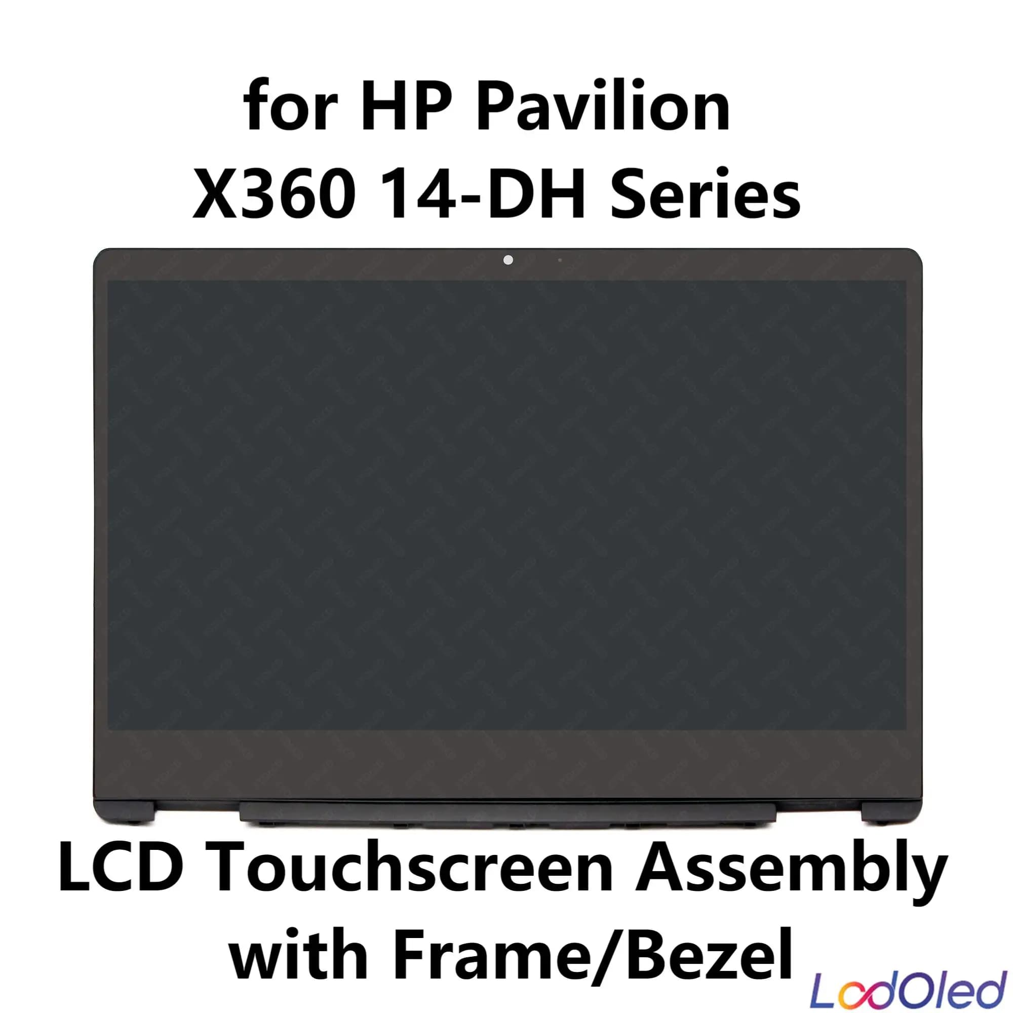 14.0'' FHD IPS LCD Screen Display Panel Touch Digitizer Glass Assembly with Bezel for HP Pavilion x360 14-dh 14M-dh L51119-001