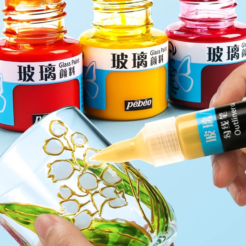 Beginners Glass Acrylic Paint 20/25ml Bottle Transparent Sun-Resistant Organic For Ceramics Diy Handmade Fabric Graffiti Pigment