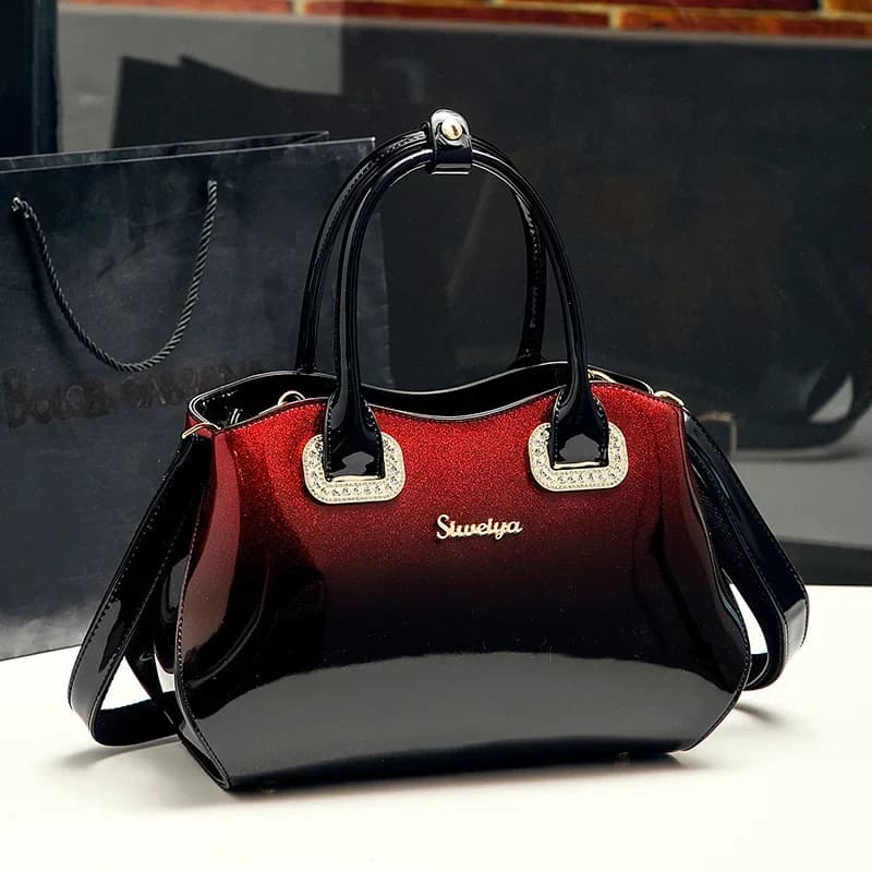 2024 New Fashion Gradient Women Handbags European Design Patent Leather Shoulder Bags Female Girl Brand Luxury Crossbody Bag
