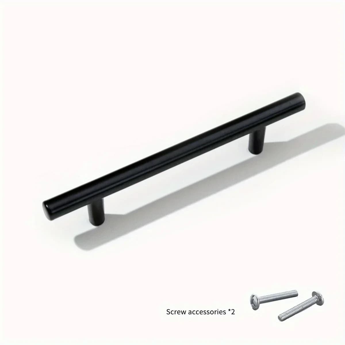 1pc Aluminum Alloy Black Cabinet Handles, Solid Kitchen Cupboard Pulls Drawer Knobs, Furniture Hardware Handle