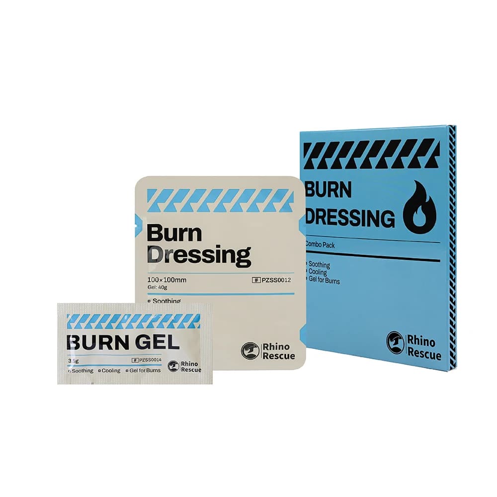 Rhino Rescue Burn Gel Kit 69g - First Aid for Camping Hiking (Individual Packets)