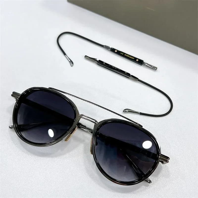 Outdoor Sunglasses Ladies with Replaceable Leg Model EPILUXURY F Round Alloy Mac One Sunglasses Men Oculos De Sol Masculino