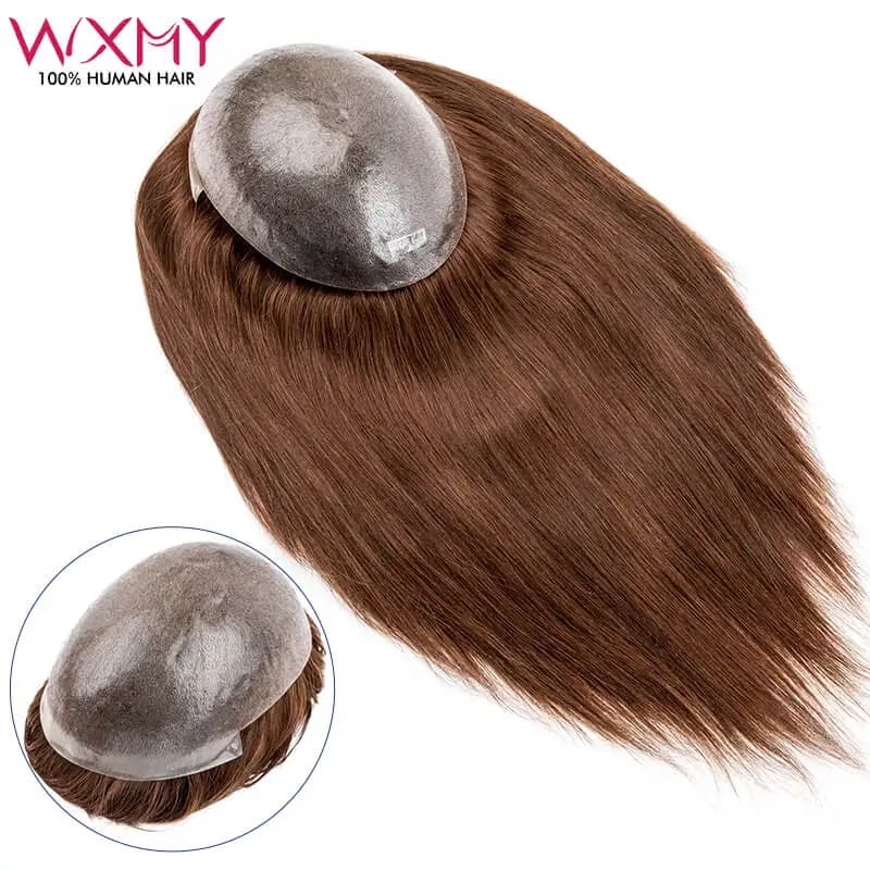 Straight Injected Thin Skin Hair Toppers For Women Natural Human Hair Topper Chinese Culticle Virgin Human Hairpieces Women Wigs