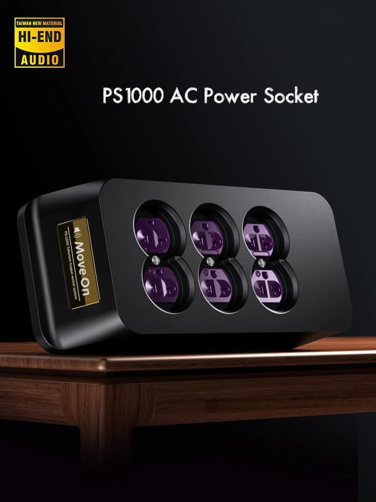 PS-1000 US American Standard Gold-plated 6-way Copper Telluride Power Supply Socket for HiFi Audio
