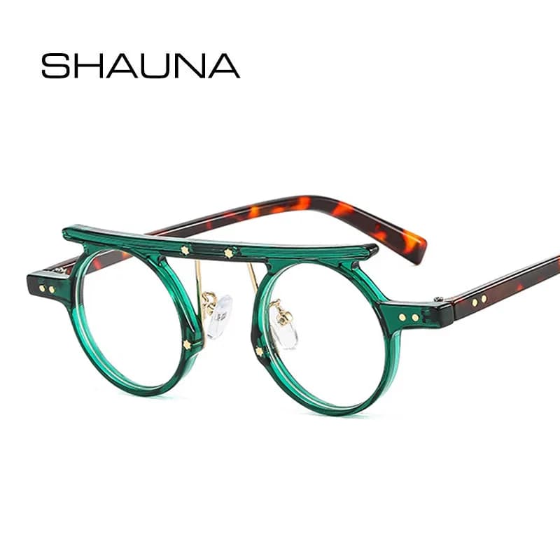 SHAUNA Vintage Small Round Sunglasses Ins Popular Fashion Punk Sun Glasses Shades UV400