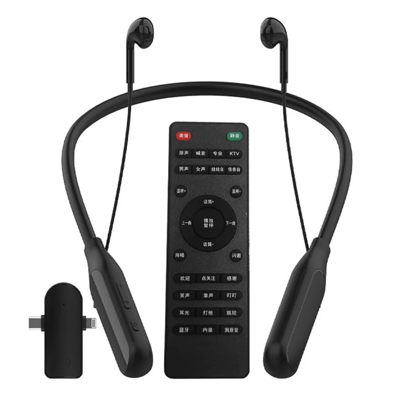 Luxmoc K36 Neckband Wireless Live Headset Professional Mobile Phone Live Headphones Wireless Sound Card Bluetooth Live Earphone