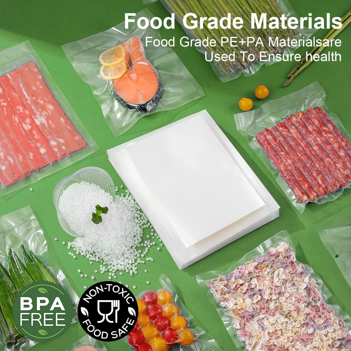 50pcs/lot Kitchen Vacuum Bags for Food Vacuum Sealer Packing Machine Food Storage Bag BPA-Free Kitchen Accessories