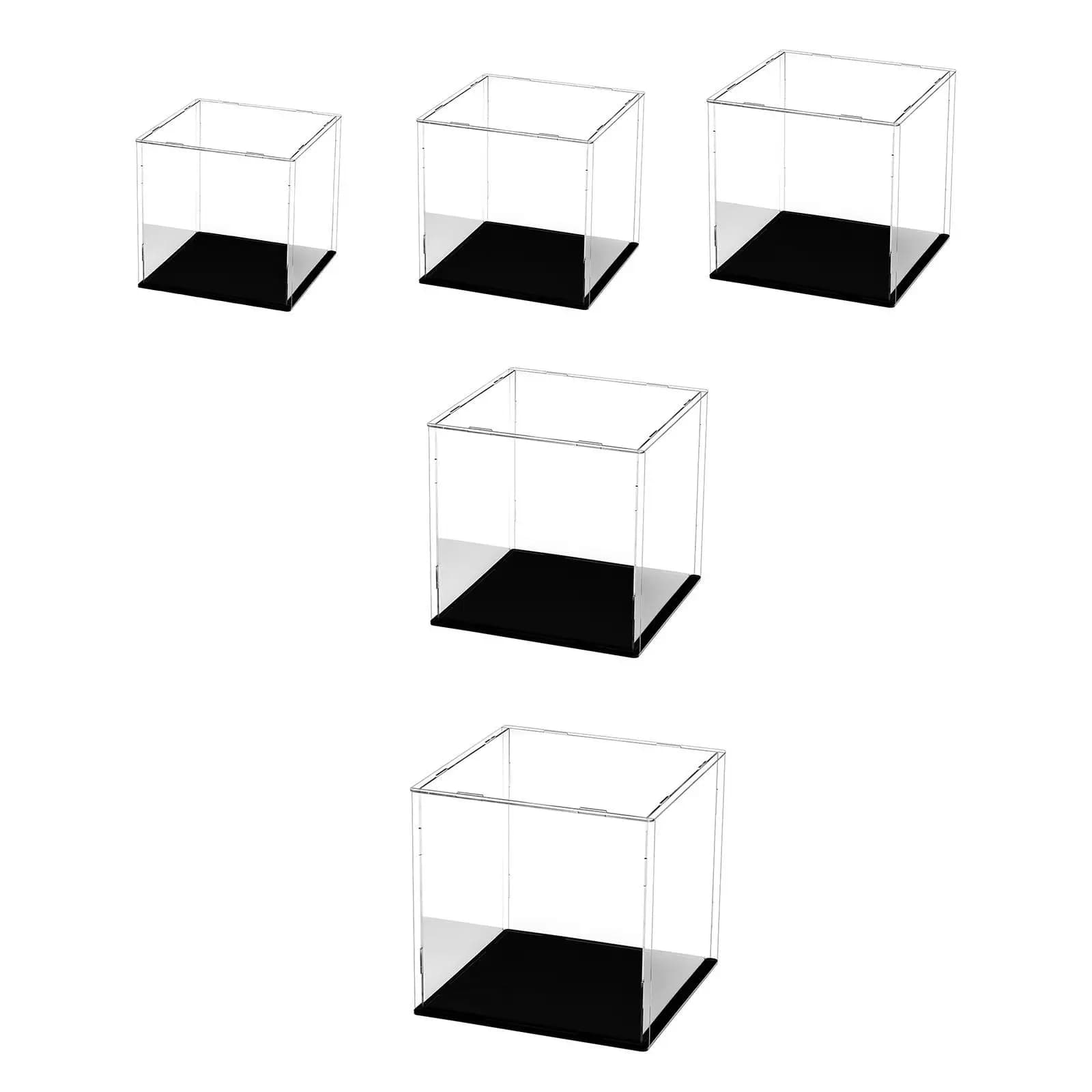 Display Case Stackable Transparent Display Stand Dustproof Storage Basket Figures Display Stand Showcase for Toys Handbag Dolls