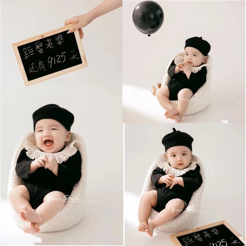 100 day photo props and clothing 100 day photo 100 day photo 100 day photo half year old baby full moon photo clothing
