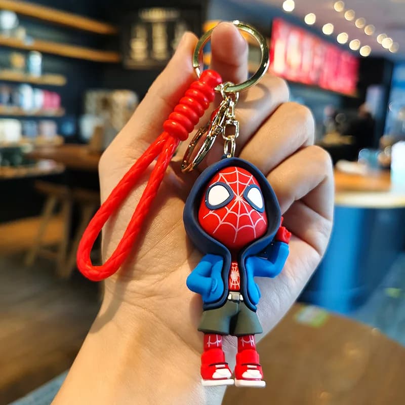 Marvel Spider Man Cute Doll Pendant Action Figures Avengers Anime Peripheral Backpack Keychain Bag Keyring Pendant Birthday Gift