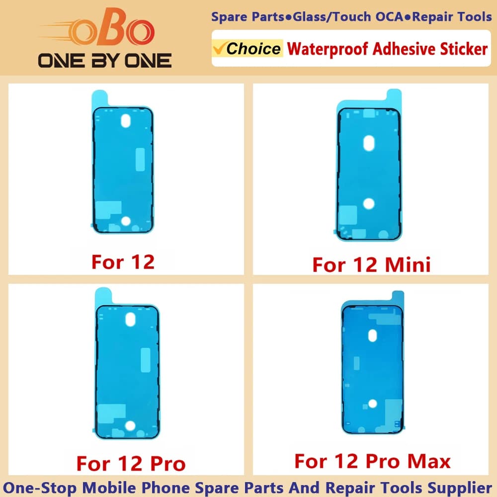 Waterproof Adhesive Sticker For iPhone 12 PRO MAX MINI Front Housing Frame Tape Strips Screen Pre-Cut Seal Adhesive Replacement