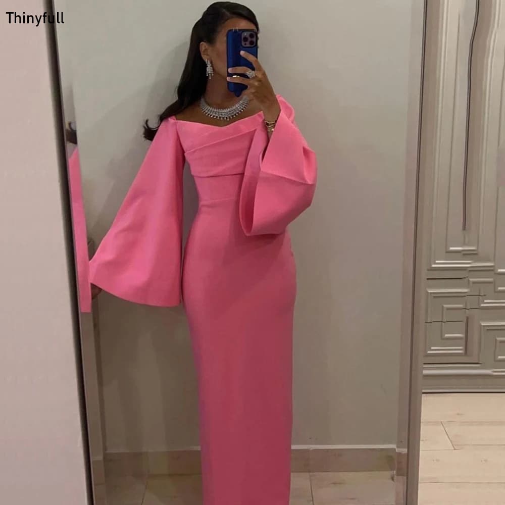 Thinyfull Saudi Arabia Mermaid Prom Dresses Off Shoulder Elegant Dubai Evening Party Gown Customized Dress Vestidos De Noche