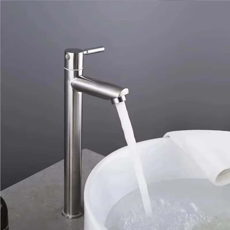 1/2 inch single cold kitchen sink faucet, quick open, stainless steel, used for bathroom sink accessories