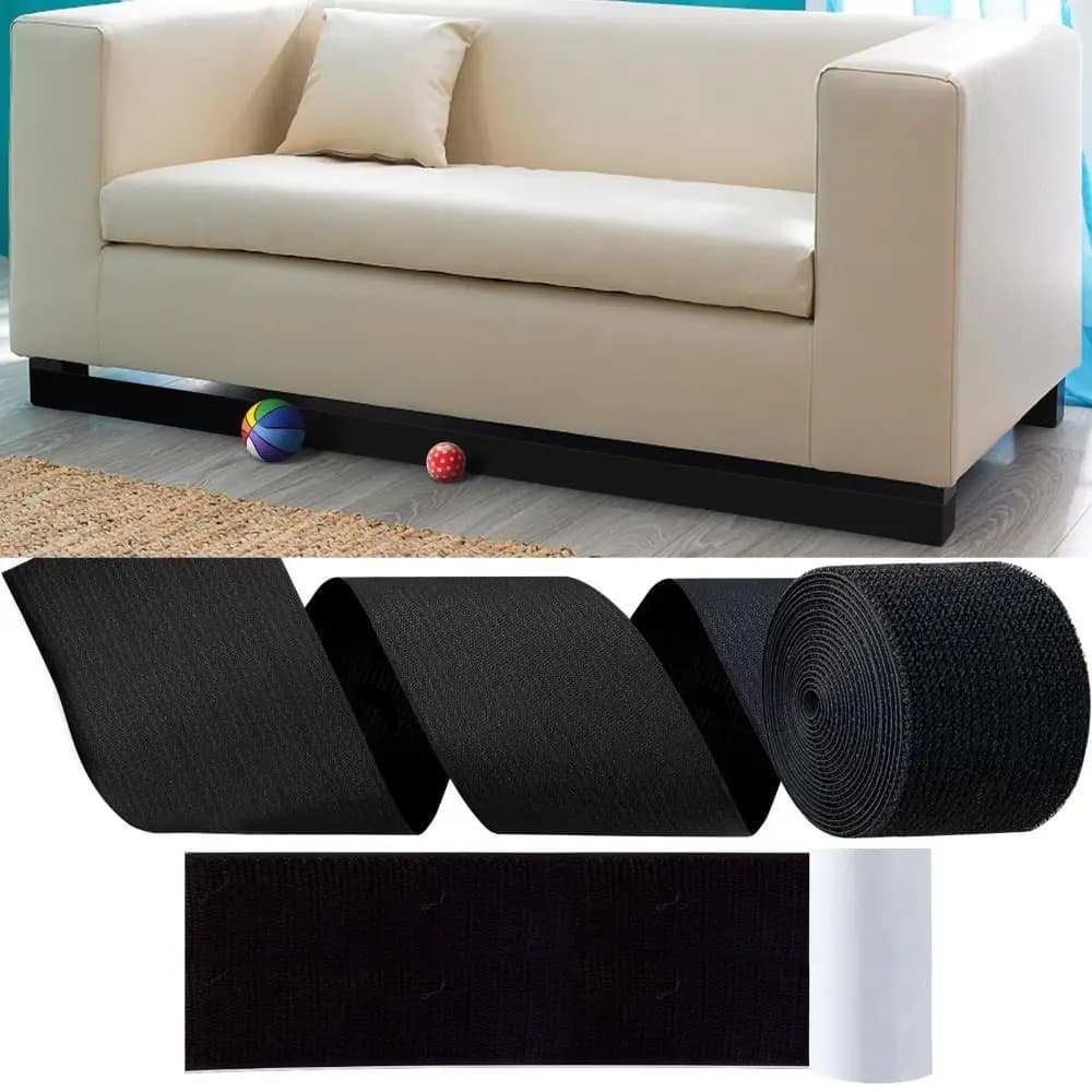 New 3/6/10M Sofa Toy Blocker Dustproof Adhesive Strap Under Couch Blocker Adjustable Nylon Gap Bumper Stopper